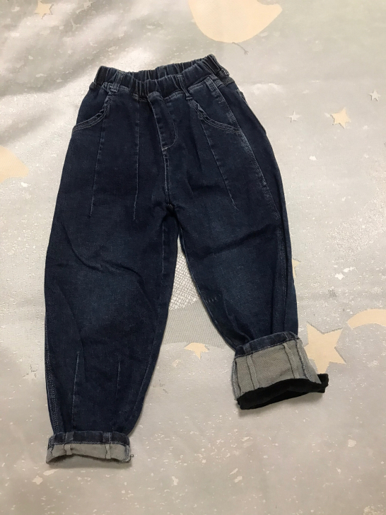 加绒牛仔裤 尺码140