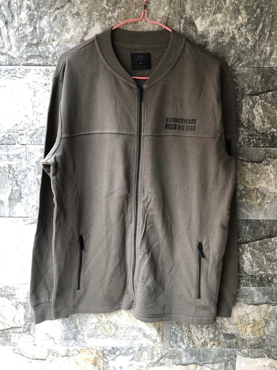 男士纯棉毛圈立领拉链卫衣外套微瑕疵处理