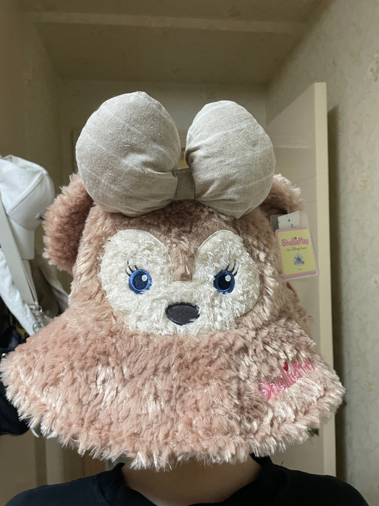 全新上海迪士尼乐园正品毛绒卡通雪莉玫帽子