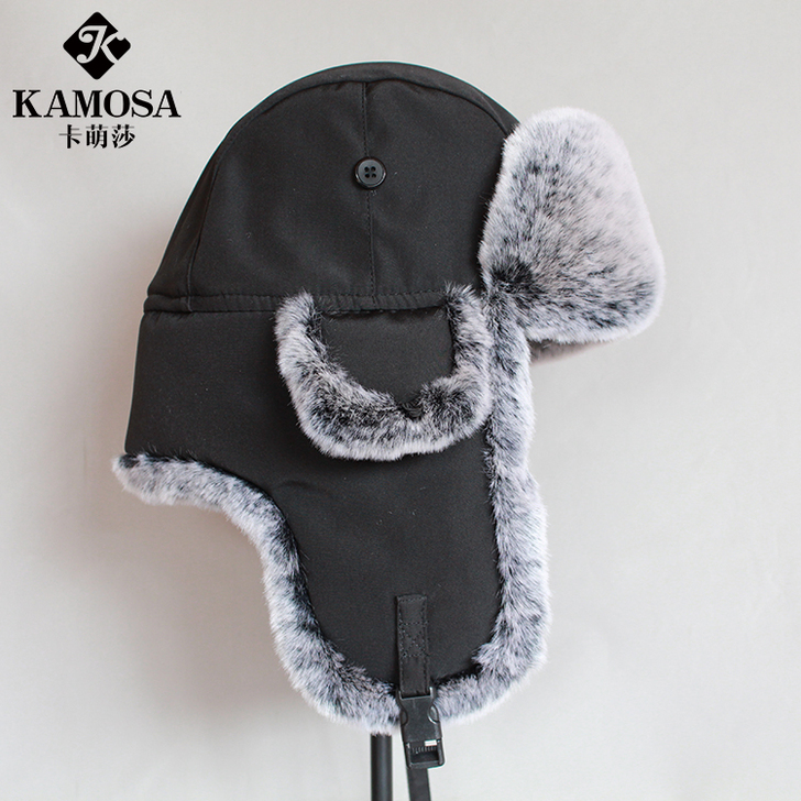KAMOSA东北棉帽雷锋帽男女士帽子滑雪帽...