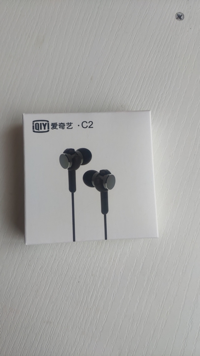 爱qiyi c2 有线耳机，军绿色