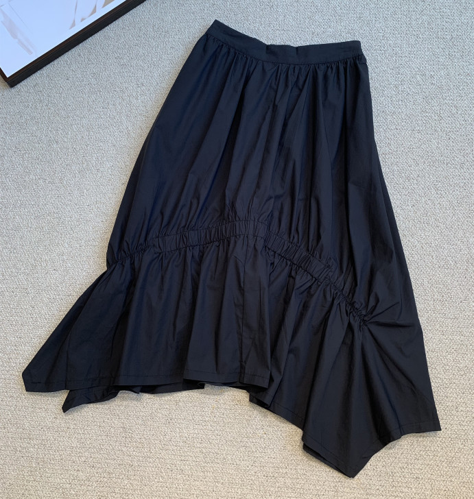 秋冬新款！法式小众浪漫 不规则褶皱 显瘦复...