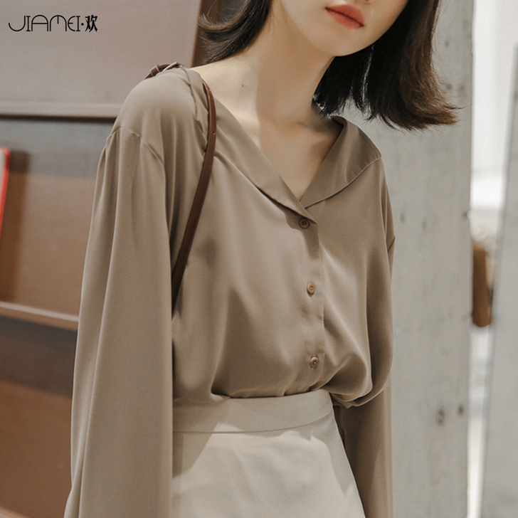 轻熟风女装2019新款潮仙女衬衫超仙雪纺上...