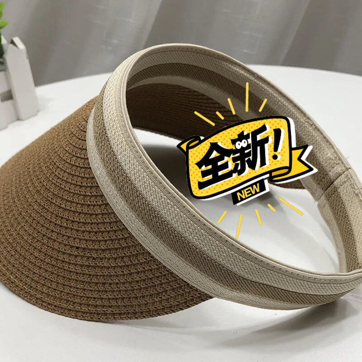 【囤货处理】发卡式遮阳帽女夏天防晒帽子大头...