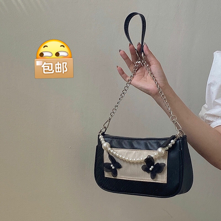 【低价处理】两用少女蝴蝶腋下包女新款法式复...