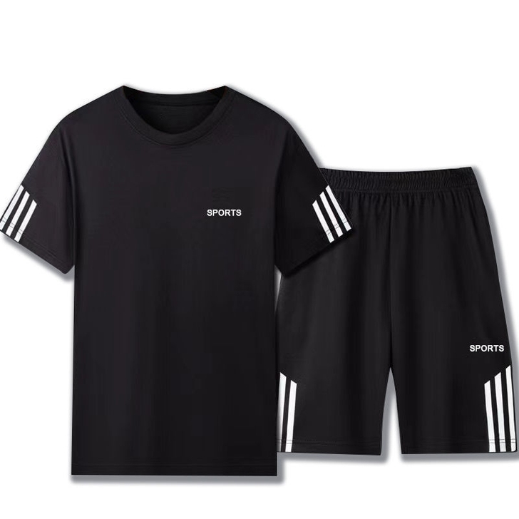 夏季男休闲运动套装速干衣套装透气短裤衣服跑步