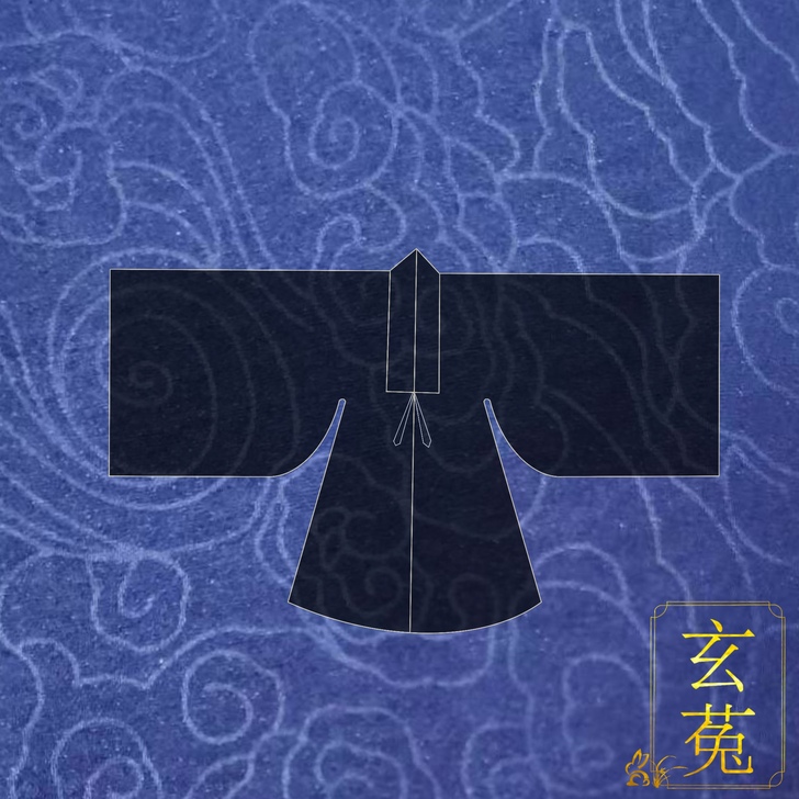 汉服披风搭配道袍大袖衫传统服饰暗纹提花面料...