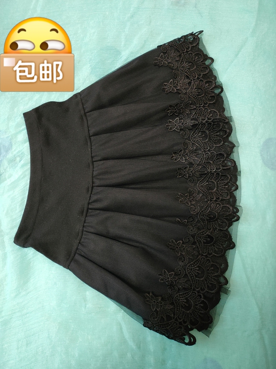 春秋季新款韩版蕾丝蓬蓬大码黑半##amp；...