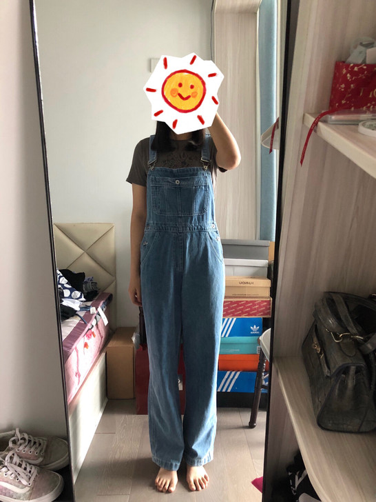 背带牛仔裤女宽松直筒夏季2021新款韩版美...