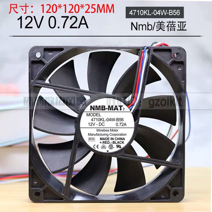 NMB12025 12V 0.72A四线温...