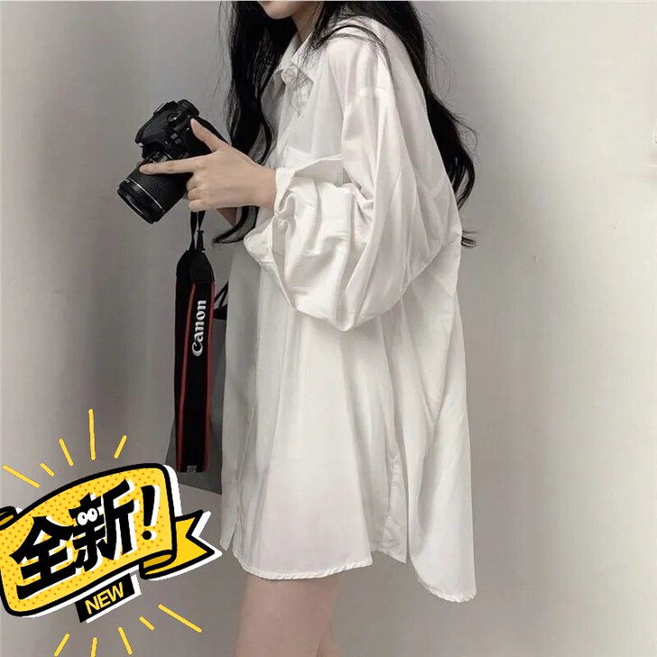 【全新包邮】港风薄款防晒衬衫外套2021新...