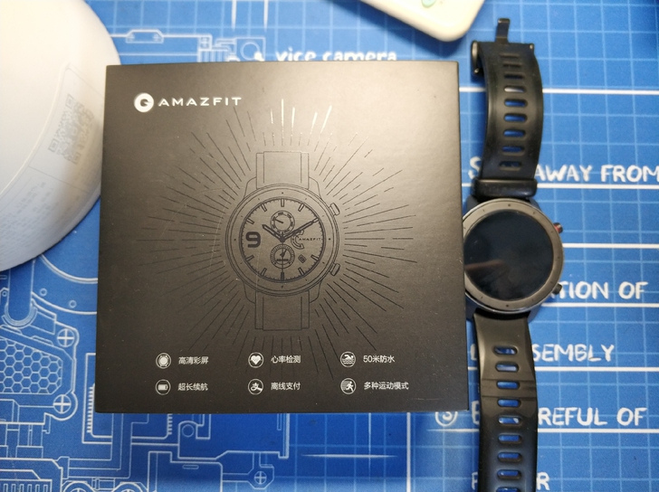 出华米GTR一代47mm铝合金版，箱说全，...