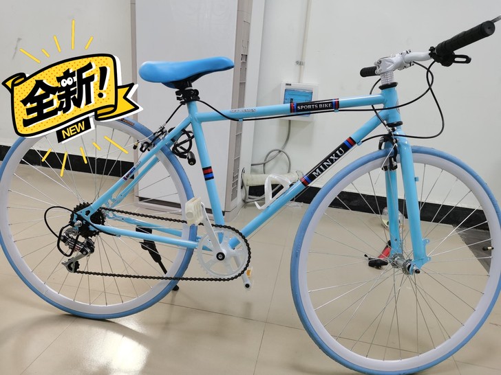 【低价出手】死飞变速自行车活飞单车实心胎学...