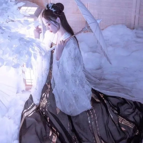 全新汉服女云鹤仙气齐胸襦裙大摆超仙非古装学...