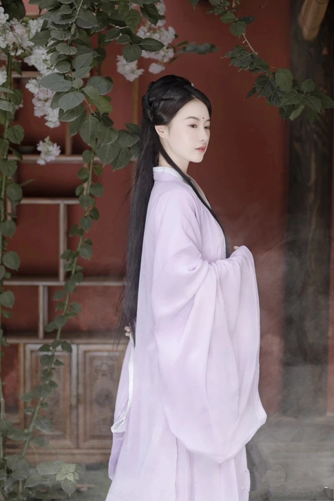 传统古装汉服广袖流仙裙交领齐腰 古装服饰 ...