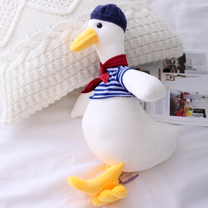 全新可爱萌萌哒网红大白鹅大白鸭子毛绒玩具礼...