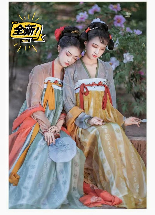 汉服女袅袅烟烟唐制复原款齐胸刺绣裙裙白菜价...