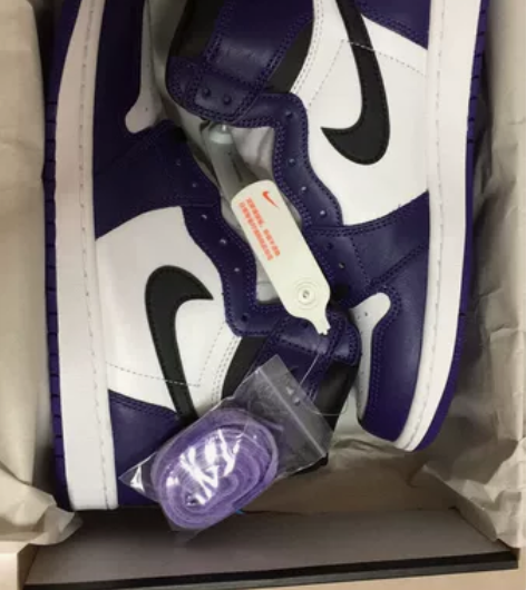 耐克AJ1黑紫脚趾全新 44码 耐克官网购...
