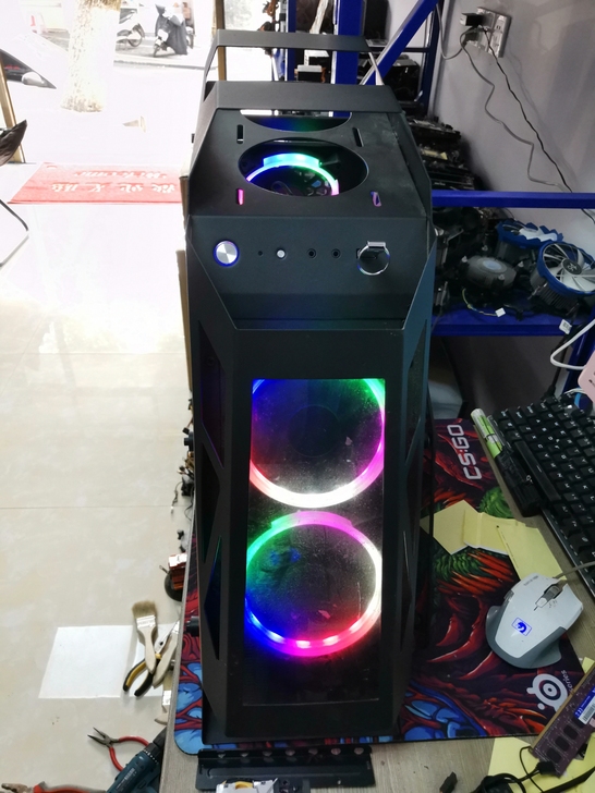 玩嘉 小咖 异形 双面钢化玻璃 侧透 机箱...