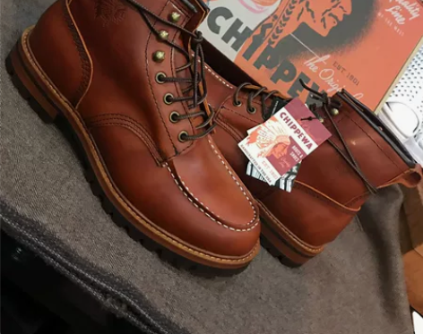 非CHIPPEWA 阿美咔叽 户外工装男靴...