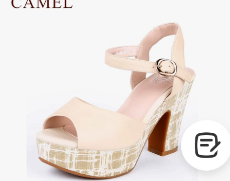 Camel/骆驼女凉鞋夏季 时尚休闲真皮粗...