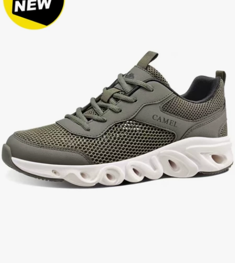 骆驼CAMEL全新正品男士夏季单网镂空透气...