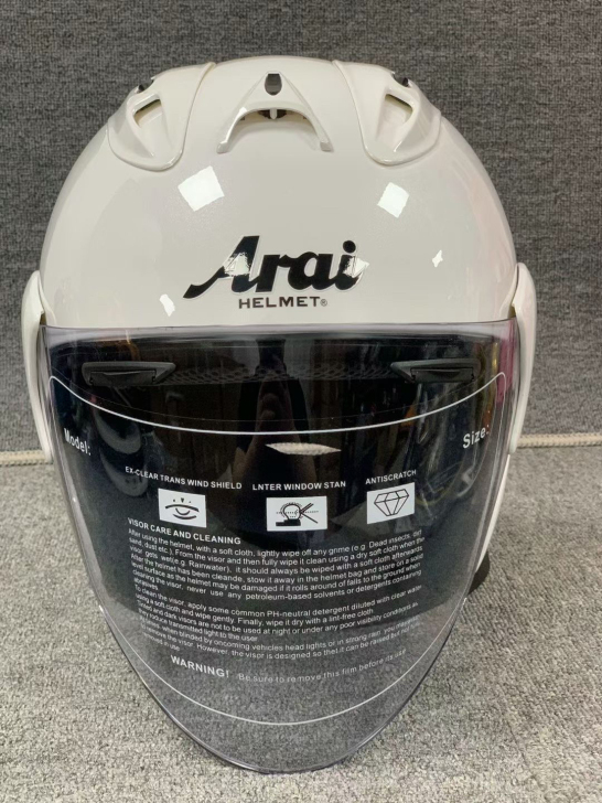 arai半盔亮白金刀侍卫东瀛龙半盔3/4头盔