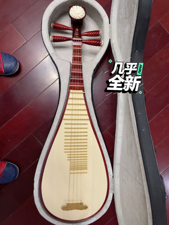 无品牌手工琵琶 99新，送书，较音器，备用...