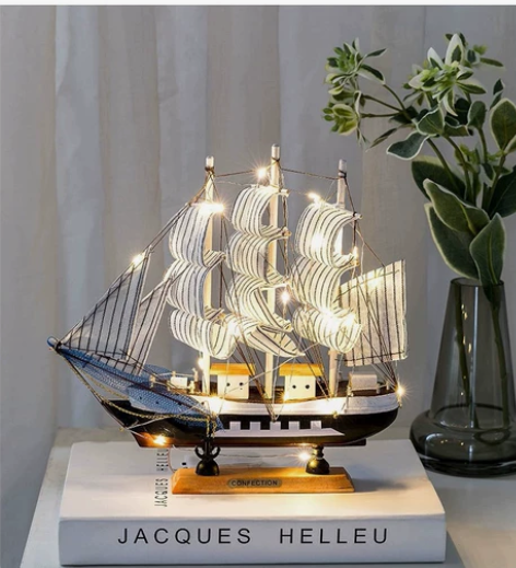 一帆风顺帆船模型摆件客厅房间酒柜装饰品生日...
