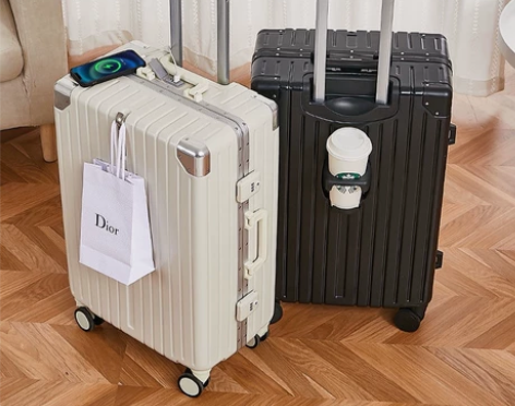 多功能铝框行李箱女20寸学生万向轮拉杆箱男...