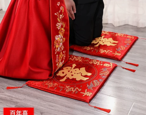 结婚用品加厚坐福垫婚庆大红色做垫新娘踩喜垫...