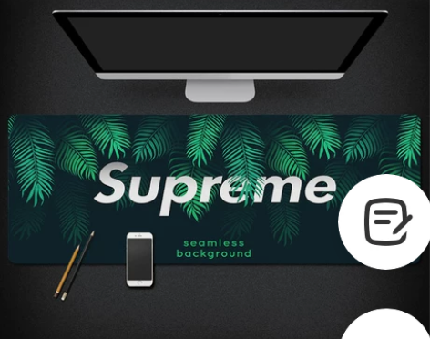 电竞加热鼠标垫女ins风 潮牌键盘垫防水超...