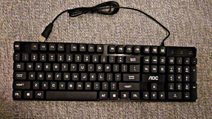 AOC机械手感键盘电脑笔记本台式通用有线U...