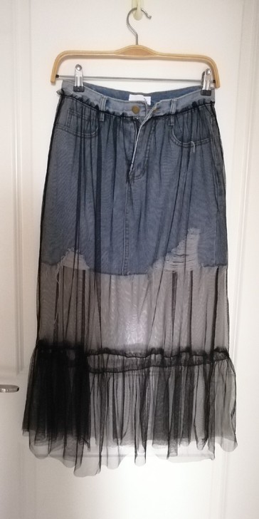 全新牛仔纱裙