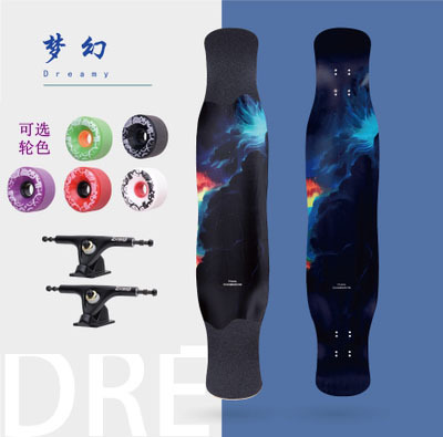 战翼滑板fit梦幻ruili初学者长板四轮...
