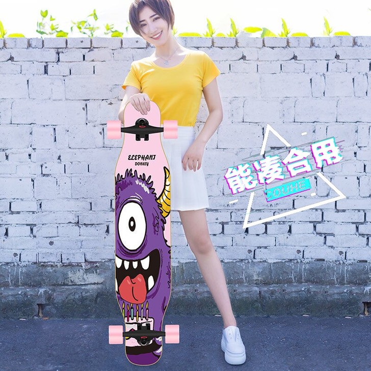 长板滑板成人男女专业初学者舞板儿童青少年四...