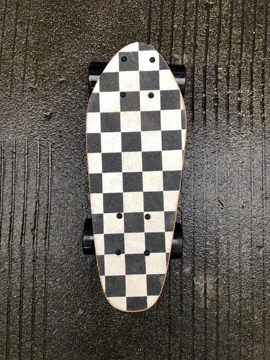 接近全新竹木材质超萌小鱼板anyway滑板...