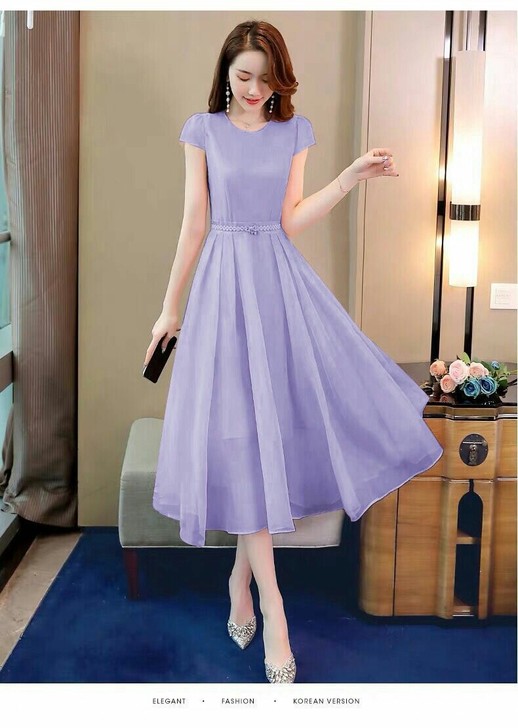 连衣裙女夏季长裙2021年新款收腰遮肚显瘦...