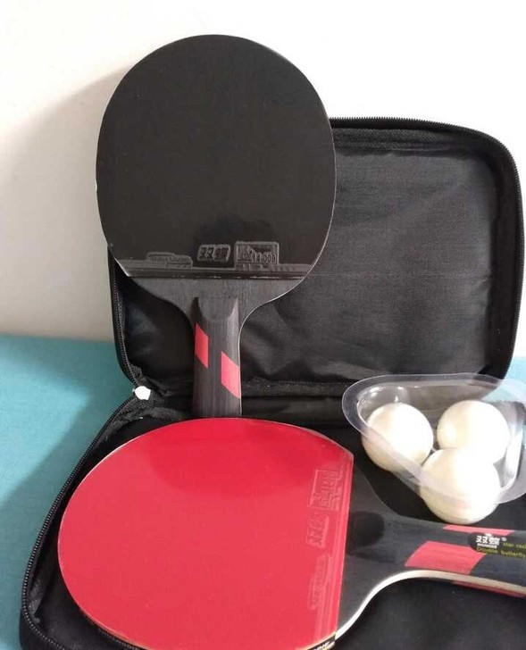 闲置乒乓球拍星级双拍2只初学者乒乓拍比赛儿...