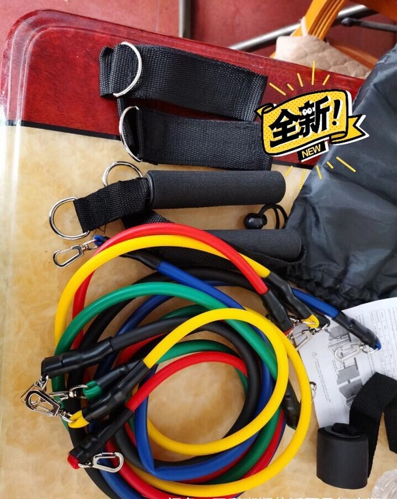 包邮清仓11件套豪华版装弹力绳拉力绳健身男...