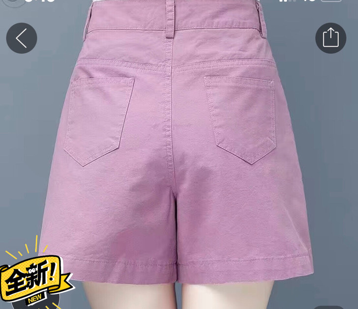 厂家清仓短裤女夏高腰百搭阔腿裤宽松显瘦大码...