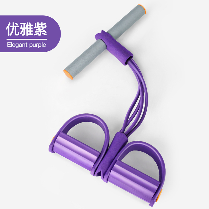 脚蹬拉力器仰卧起坐辅助健身器材家用拉力绳男...