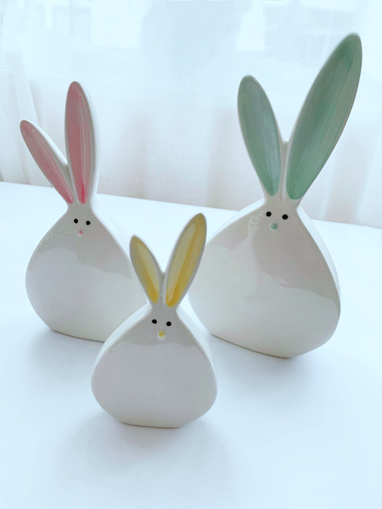 陶瓷兔子摆件装饰品造景家里，店铺，样板房都...