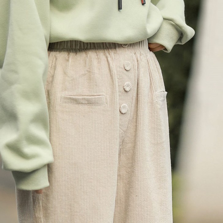 加绒/不加绒灯芯绒裤子女秋冬新款学生外穿休...