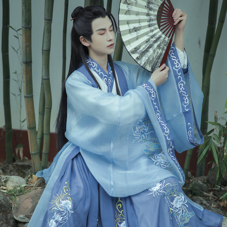 清归翎锦秀佳人原创汉服女晋制交领襦裙男重工...