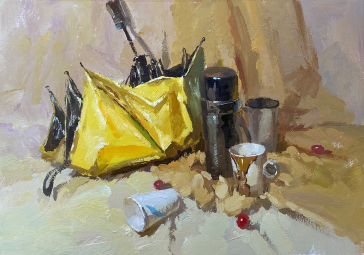 水粉画四开389-546mm，