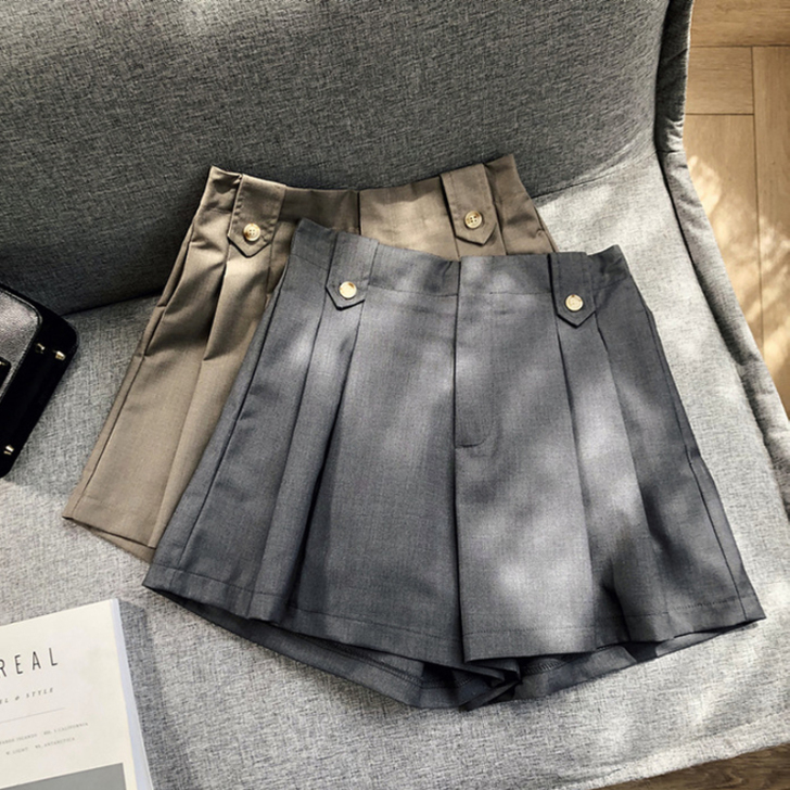 外穿阔腿裤裙女2019新款时尚西装短裤夏宽...