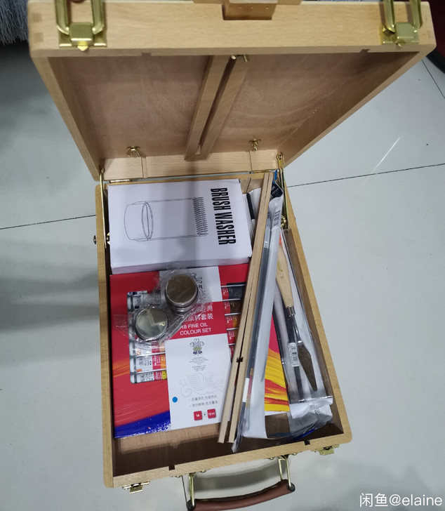 全新油画画材套装，适合初学者。画架（手提式...