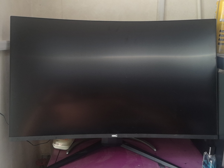 HKC32寸曲面显示器 Dvi+HDMI双...