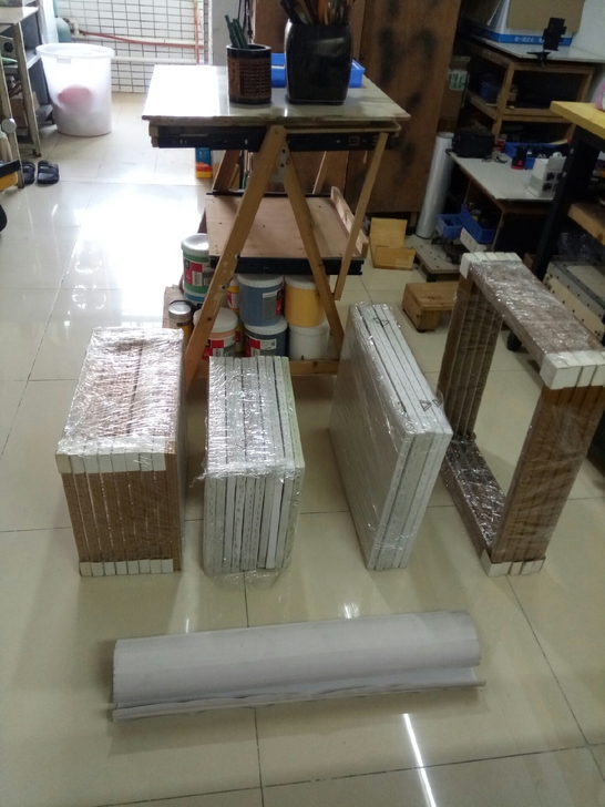 打包出油画布画框颜料一批,全新库放没有时间...